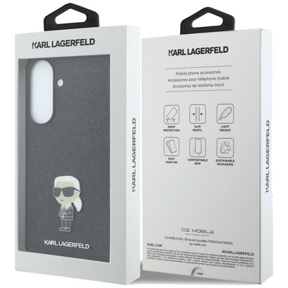 Cover til Samsung Galaxy A37 5G, Karl Lagerfeld, Glitter Fixed Ikonik Karl, Sort