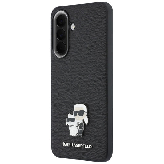 Cover til Samsung Galaxy A37 5G, Karl Lagerfeld, Saffiano Karl & Choupette Metal, Sort