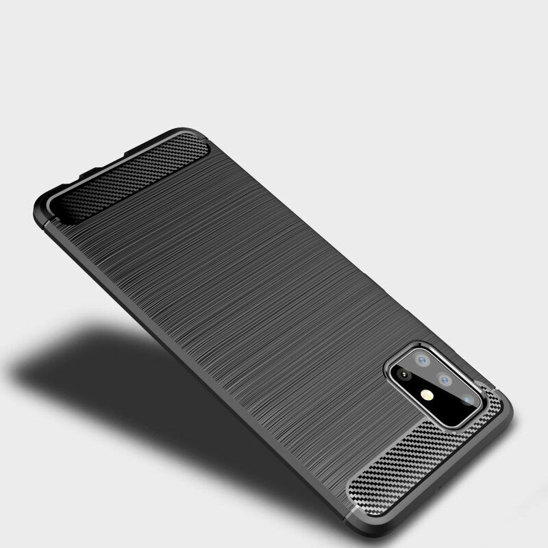 Cover til Samsung Galaxy A51 A515, Techsuit, Carbon, Sort