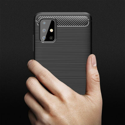 Cover til Samsung Galaxy A51 A515, Techsuit, Carbon, Sort