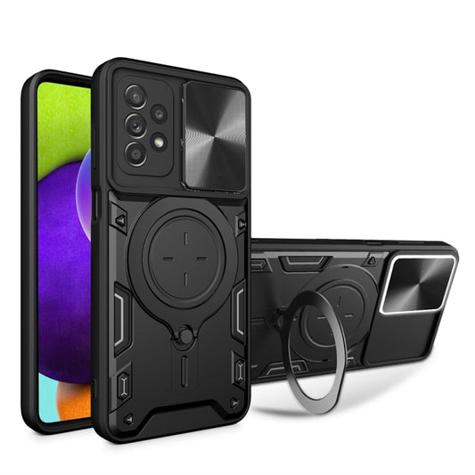 Cover til Samsung Galaxy A52s 5G A528 / A52 5G A526 / A52 A525, Techsuit, CamGuard Pro, Sort