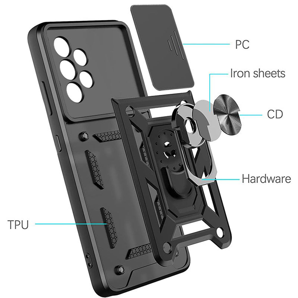 Cover til Samsung Galaxy A52s 5G A528 / A52 5G A526 / A52 A525, Techsuit, CamShield, Sort