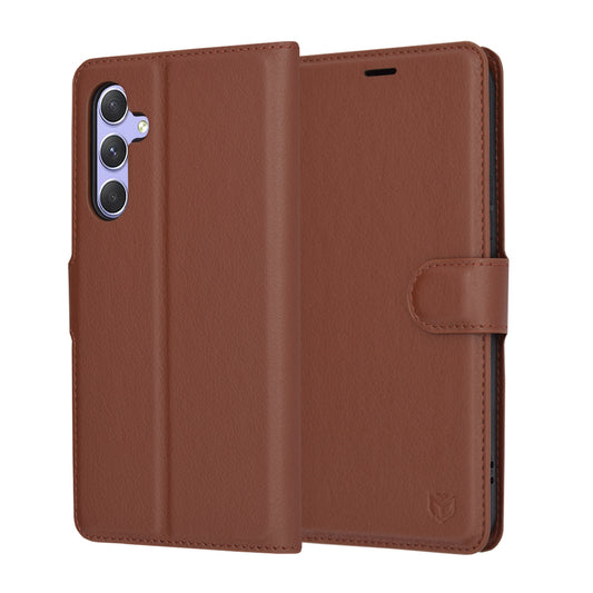 Cover til Samsung Galaxy A54 A546, Techsuit, Leather Folio, Brun
