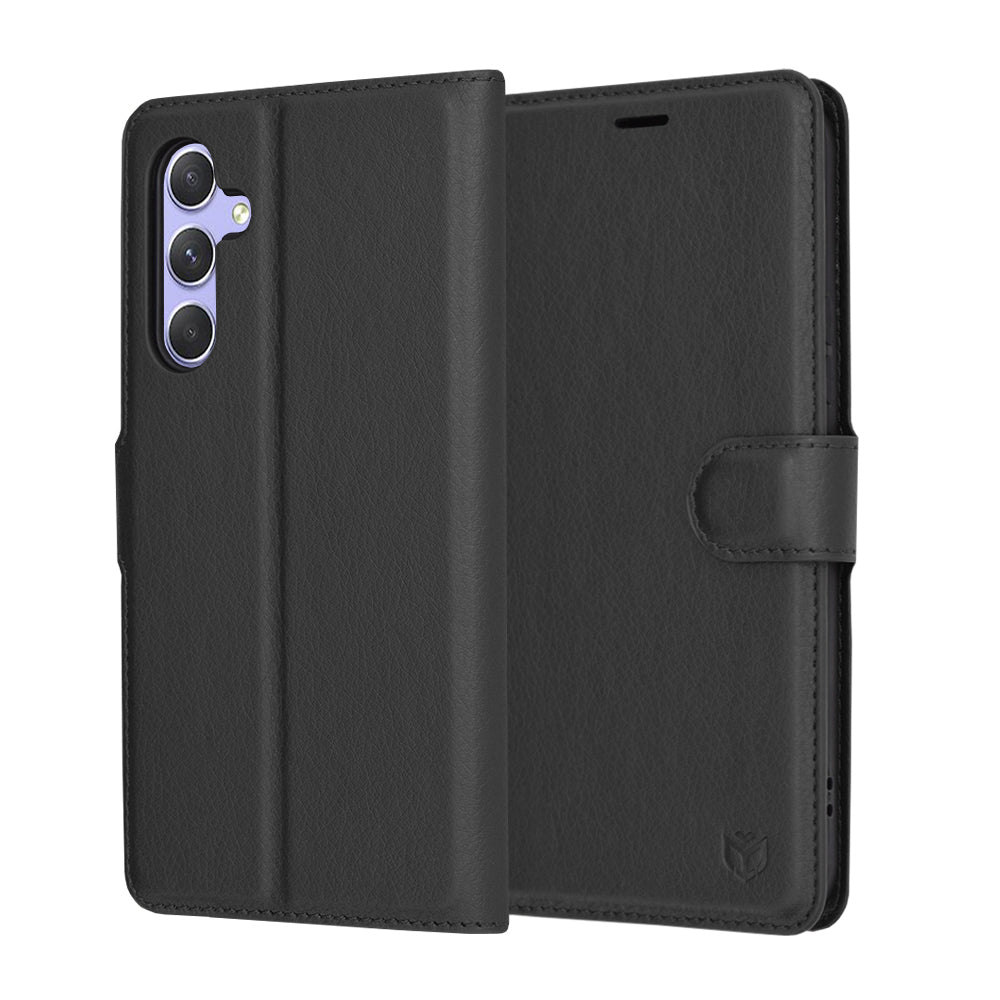 Cover til Samsung Galaxy A54 A546, Techsuit, Leather Folio, Sort