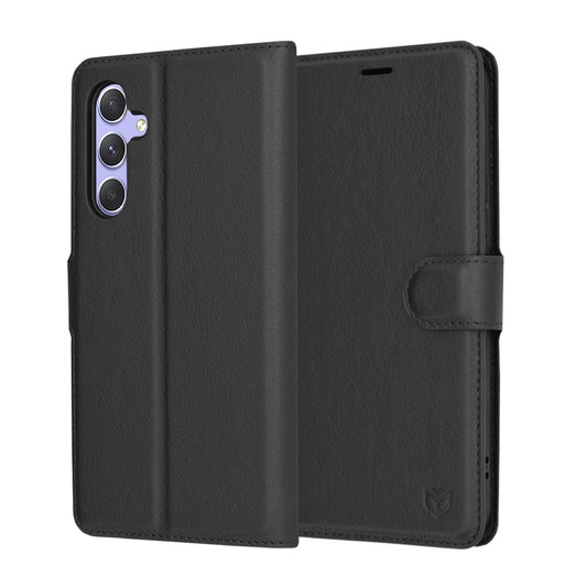 Cover til Samsung Galaxy A54 A546, Techsuit, Leather Folio, Sort