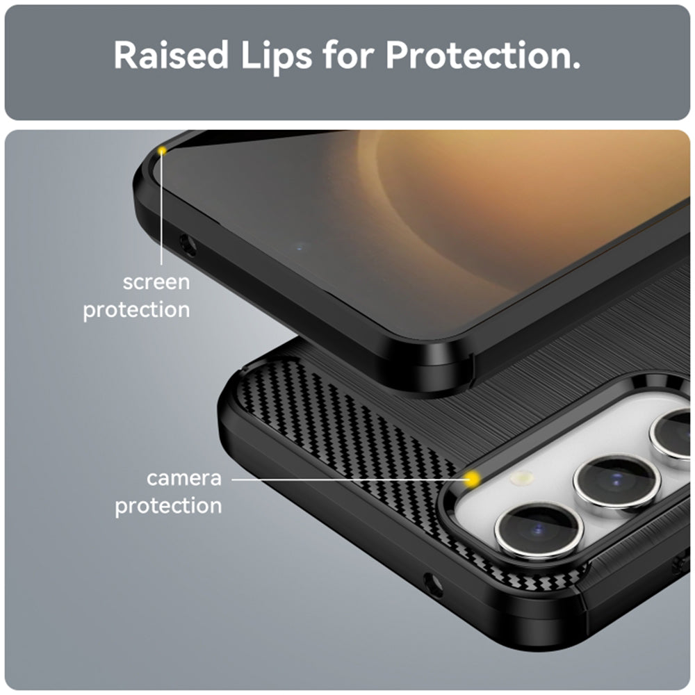 Case for Samsung Galaxy A55 5G A556, Techsuit, Carbon, Black