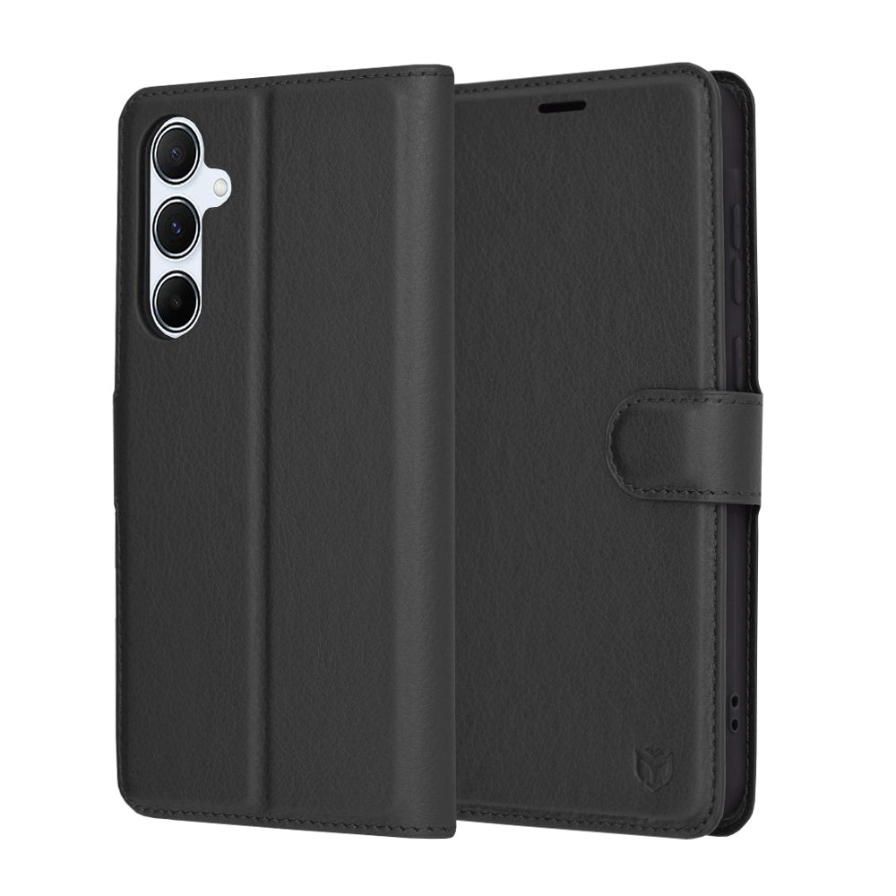 Cover til Samsung Galaxy A55 5G A556, Techsuit, Leather Folio, Sort