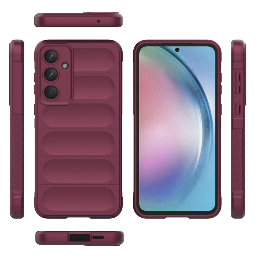 Cover til Samsung Galaxy A55 5G A556, Techsuit, Magic Shield, Vinrød