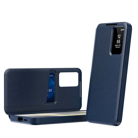 Cover til Samsung Galaxy A55 5G A556, Techsuit, SmartView, Blå
