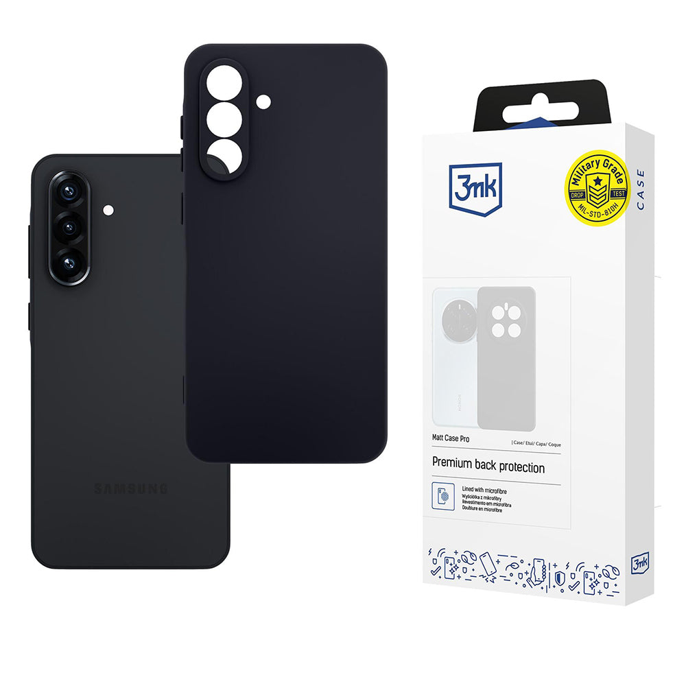 Cover til Samsung Galaxy A56 A566, 3MK, Mat Sort