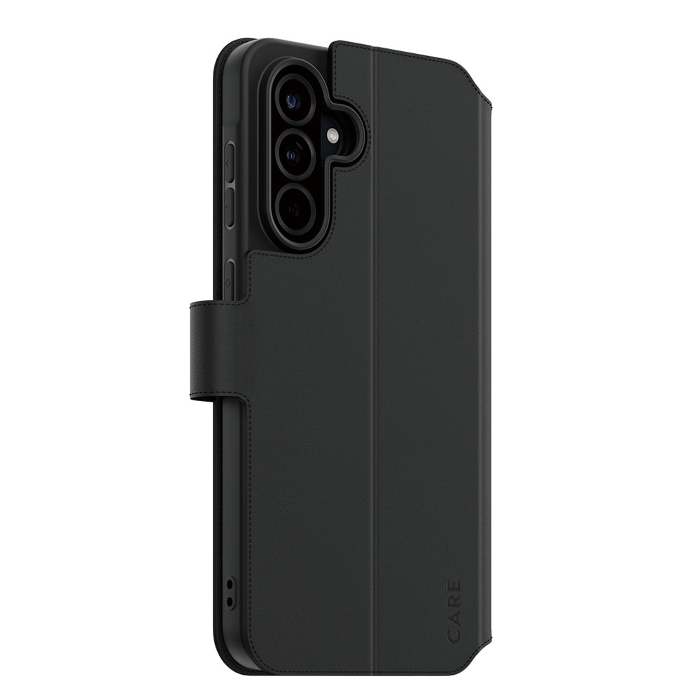 Etui til Samsung Galaxy A56 A566, PanzerGlass, Care Feature Kickstand Wallet, Sort