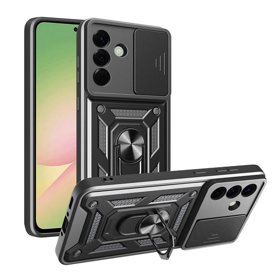 Cover til Samsung Galaxy A56 A566, Techsuit, CamShield, Sort