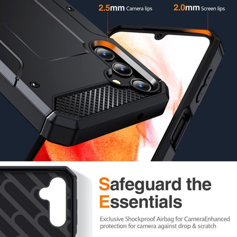Cover til Samsung Galaxy A56 A566, Techsuit, Hybrid Armor, Sort