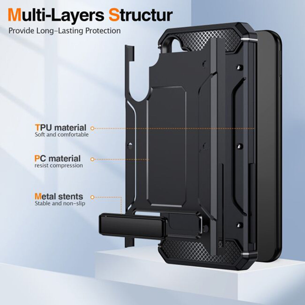 Cover til Samsung Galaxy A56 A566, Techsuit, Hybrid Armor, Sort