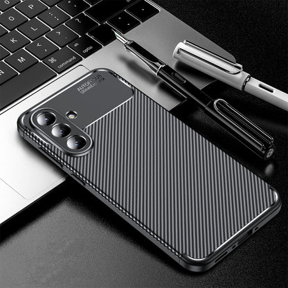 Etui til Samsung Galaxy A57 5G, Techsuit, CarbonFiber, Sort