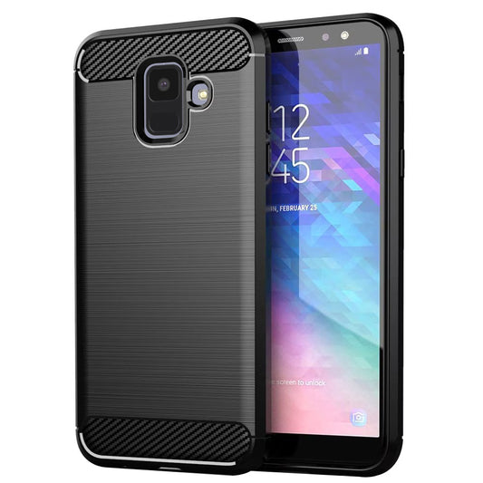 Cover til Samsung Galaxy A6 (2018) A600, Techsuit, Carbon, Sort