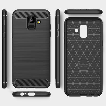 Cover til Samsung Galaxy A6 (2018) A600, Techsuit, Carbon, Sort