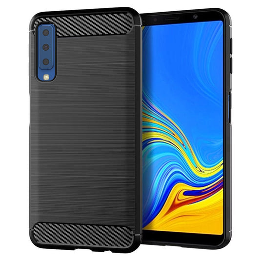 Cover til Samsung Galaxy A7 (2018) A750, Techsuit, Carbon, Sort