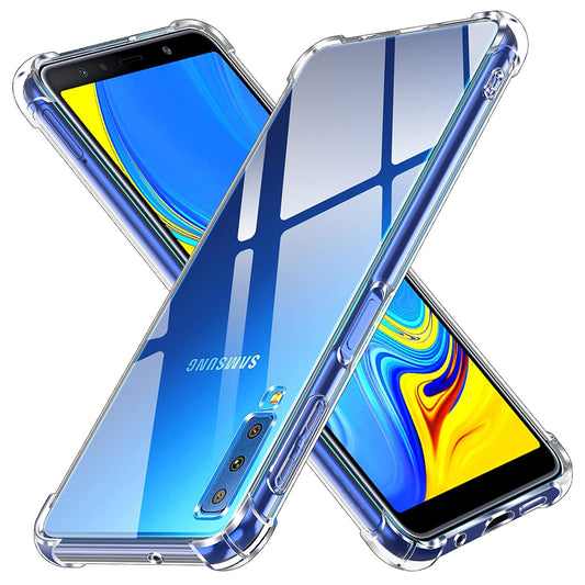 Cover til Samsung Galaxy A7 (2018) A750, Techsuit, Stødabsorberende Klar, Transparent