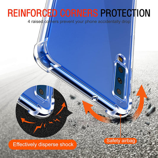 Cover til Samsung Galaxy A7 (2018) A750, Techsuit, Stødabsorberende Klar, Transparent