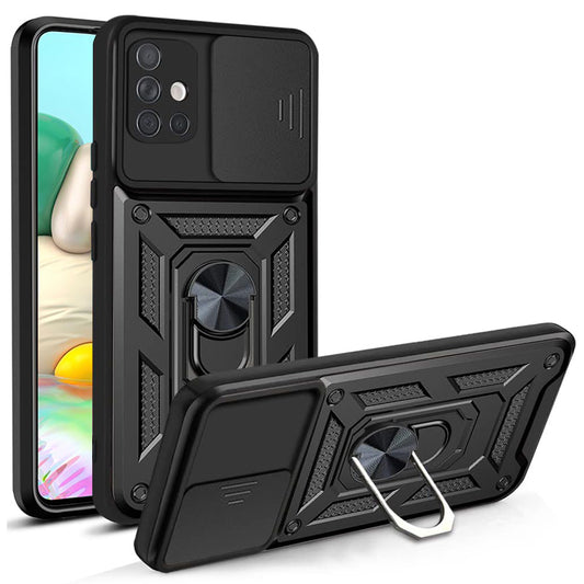 Cover til Samsung Galaxy A71 A715, Techsuit, CamShield, Sort