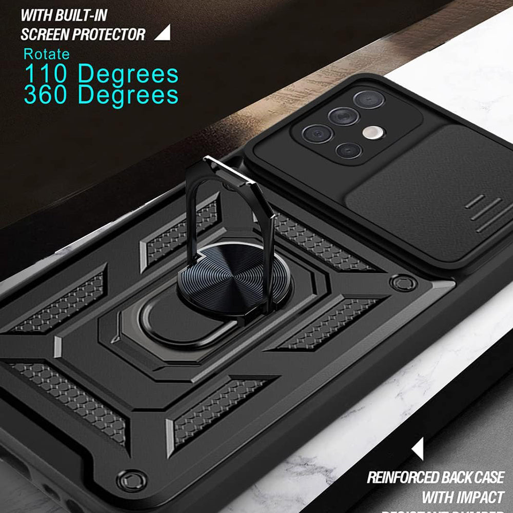 Cover til Samsung Galaxy A71 A715, Techsuit, CamShield, Sort