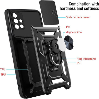 Cover til Samsung Galaxy A71 A715, Techsuit, CamShield, Sort
