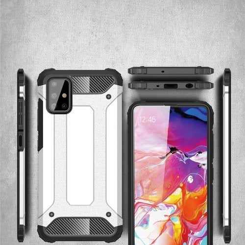 Cover til Samsung Galaxy A71 A715, Techsuit, Hybrid Armor, Sort