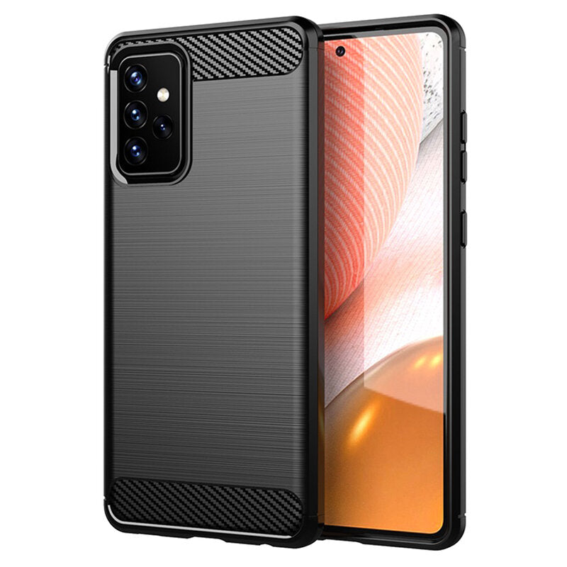 Cover til Samsung Galaxy A72 A725 / A72 5G A726, Techsuit, Carbon, Sort