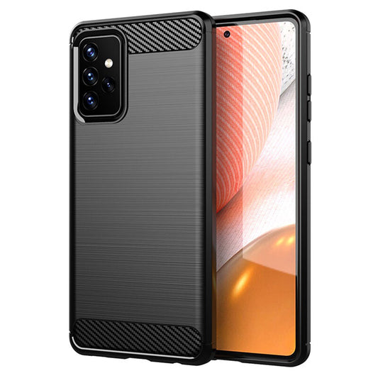 Cover til Samsung Galaxy A72 A725 / A72 5G A726, Techsuit, Carbon, Sort