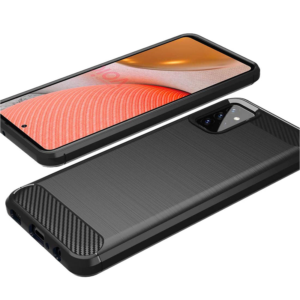Cover til Samsung Galaxy A72 A725 / A72 5G A726, Techsuit, Carbon, Sort