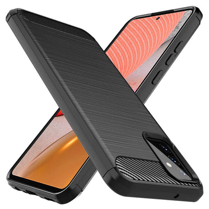 Cover til Samsung Galaxy A72 A725 / A72 5G A726, Techsuit, Carbon, Sort