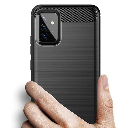 Cover til Samsung Galaxy A72 A725 / A72 5G A726, Techsuit, Carbon, Sort