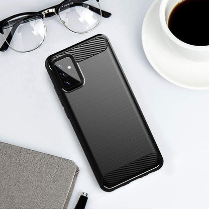 Cover til Samsung Galaxy A72 A725 / A72 5G A726, Techsuit, Carbon, Sort