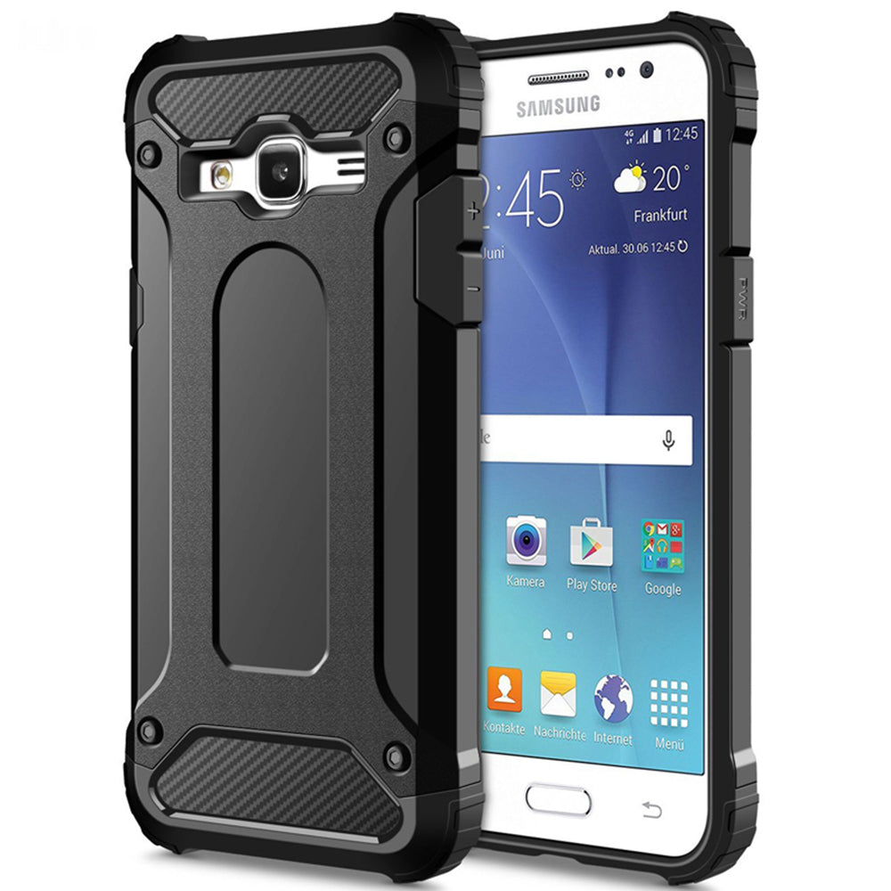 Cover til Samsung Galaxy J5 J500, Techsuit, Hybrid Armor, Sort