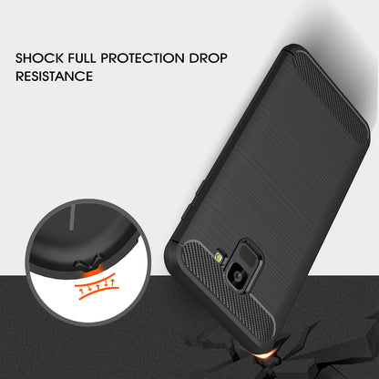 Cover til Samsung Galaxy J6 J600, Techsuit, Carbon, Sort