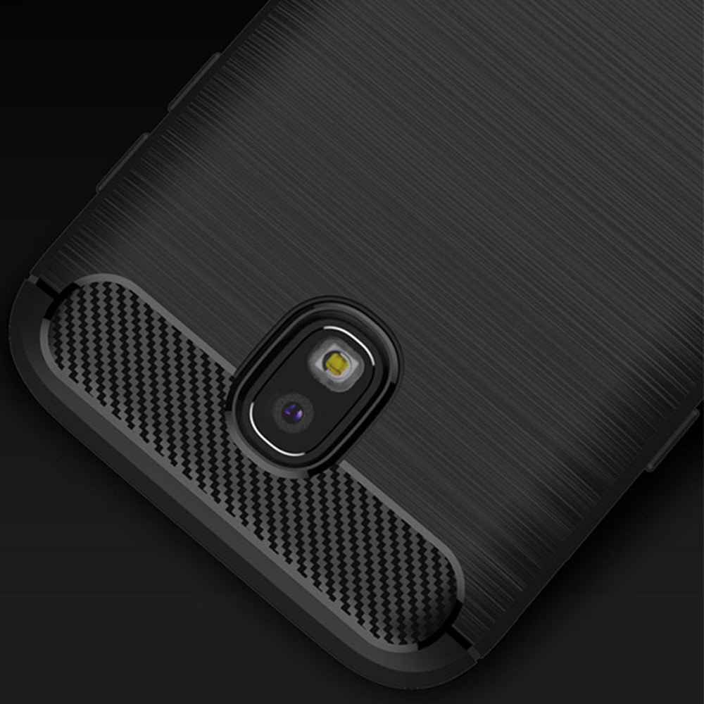 Cover til Samsung Galaxy J7 (2017) J730, Techsuit, Carbon, Sort