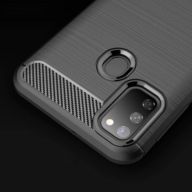 Cover til Samsung Galaxy M21 M215 / M30s M307, Techsuit, Carbon, Sort
