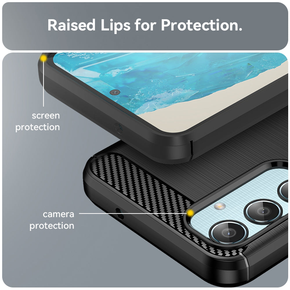 Cover til Samsung Galaxy M35, Techsuit, Carbon, Sort