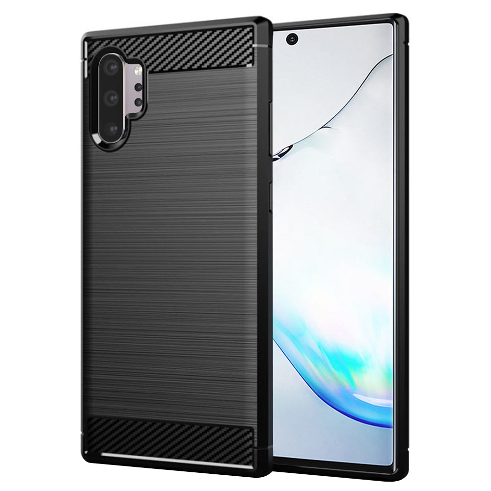 Cover til Samsung Galaxy Note 10+ 5G N976 / Note 10+ N975, Techsuit, Carbon, Sort