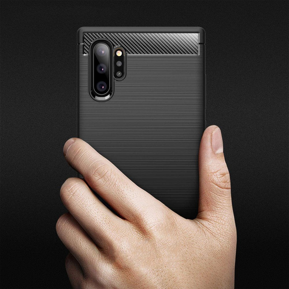 Cover til Samsung Galaxy Note 10+ 5G N976 / Note 10+ N975, Techsuit, Carbon, Sort