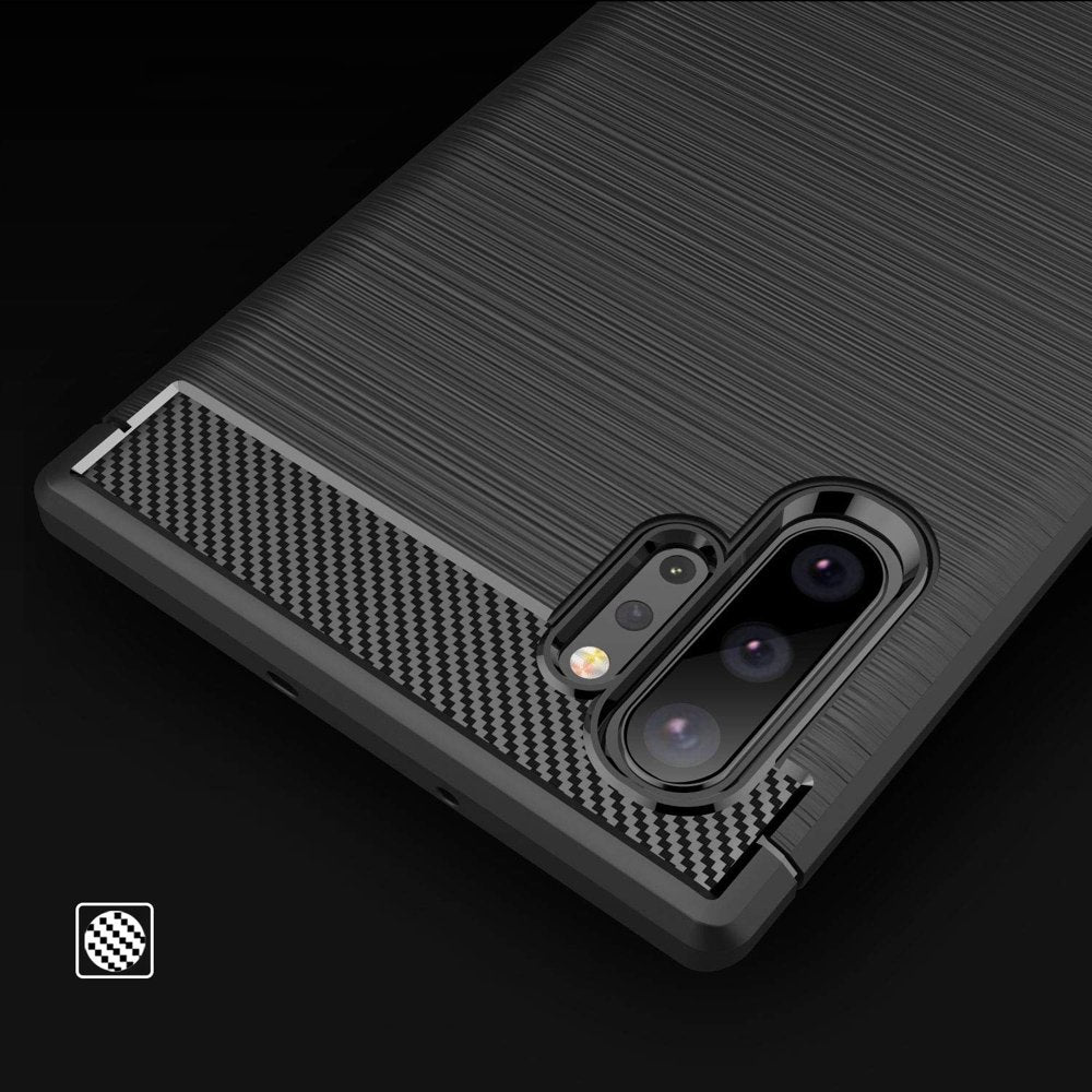 Cover til Samsung Galaxy Note 10+ 5G N976 / Note 10+ N975, Techsuit, Carbon, Sort