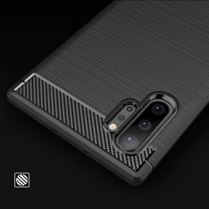 Cover til Samsung Galaxy Note 10+ 5G N976 / Note 10+ N975, Techsuit, Carbon, Sort