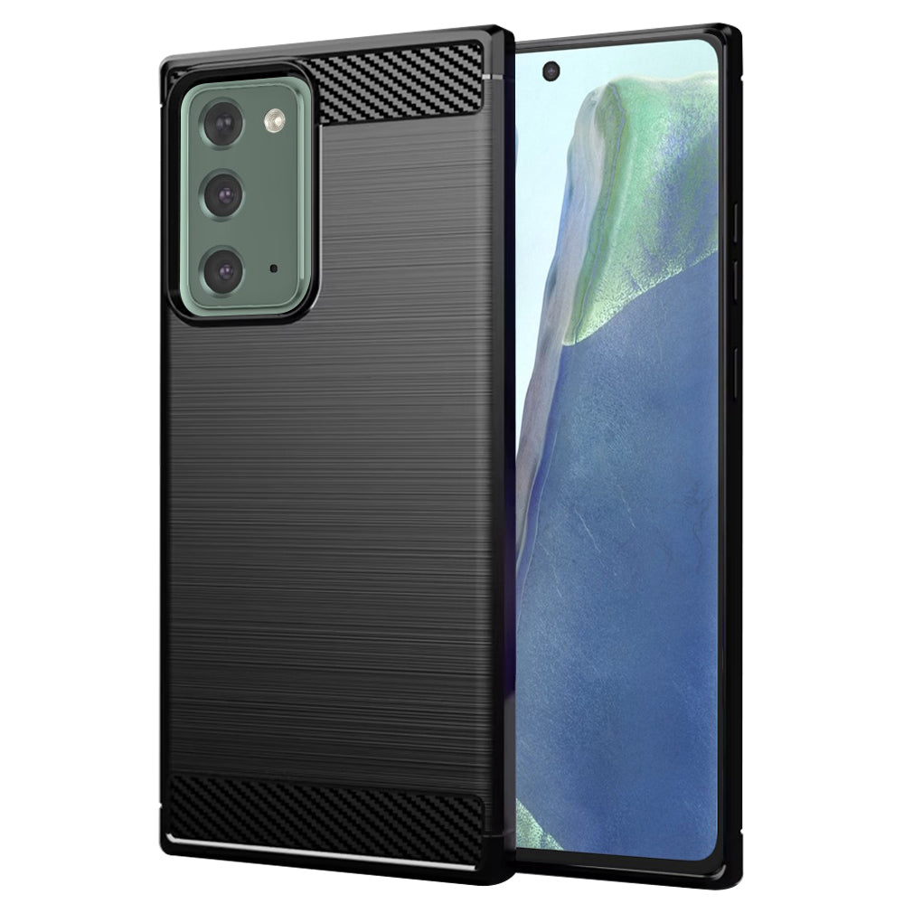 Cover til Samsung Galaxy Note 20 5G N981 / Note 20 N980, Techsuit, Carbon, Sort