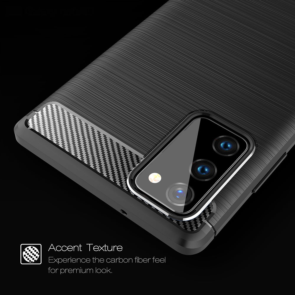 Cover til Samsung Galaxy Note 20 5G N981 / Note 20 N980, Techsuit, Carbon, Sort