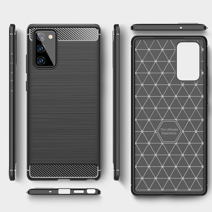 Cover til Samsung Galaxy Note 20 5G N981 / Note 20 N980, Techsuit, Carbon, Sort