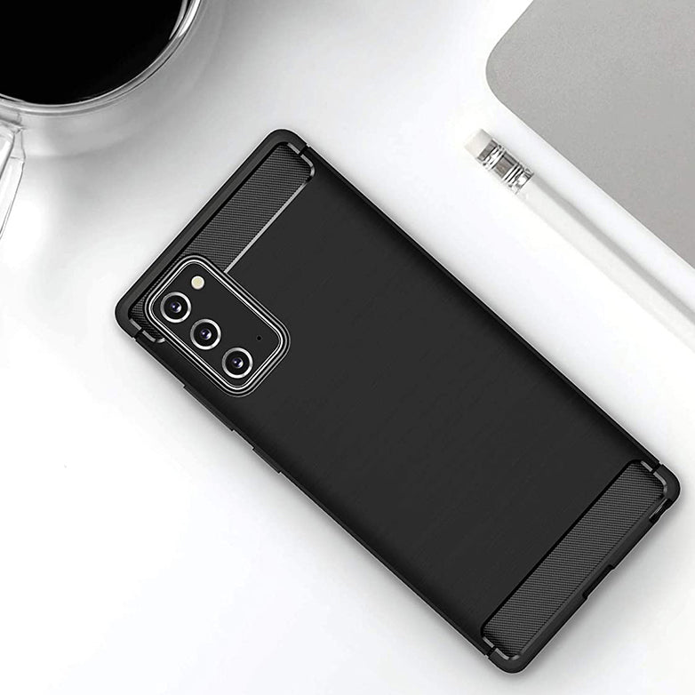 Cover til Samsung Galaxy Note 20 5G N981 / Note 20 N980, Techsuit, Carbon, Sort