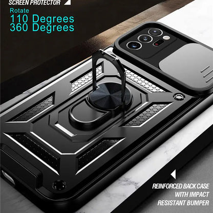 Cover til Samsung Galaxy Note 20 Ultra 5G N986 / Note 20 Ultra N985, Techsuit, CamShield, Sort