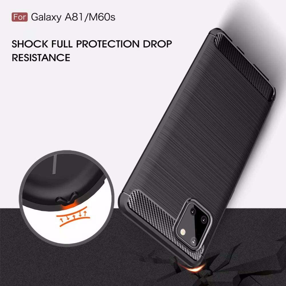 Cover til Samsung Galaxy Note10 Lite N770, Techsuit, Carbon, Sort