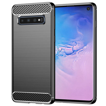 Cover til Samsung Galaxy S10 G973, Techsuit, Carbon, Sort